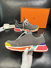 Fortok Hermès Just sneakers Suede Grey - 3