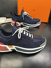 Fortok Hermès Just sneakers Suede Navy Blue - 4