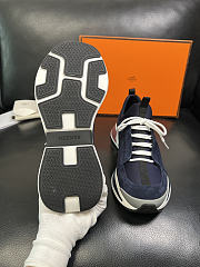 Fortok Hermès Just sneakers Suede Navy Blue - 3