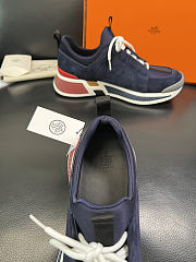 Fortok Hermès Just sneakers Suede Navy Blue - 2