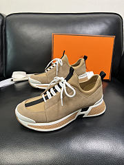 Fortok Hermès Just sneakers Suede Beige - 4