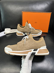 Fortok Hermès Just sneakers Suede Beige - 3