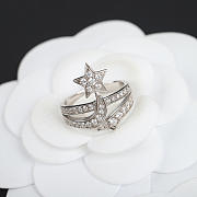 Fortok Chanel Ring Star Silver with Diamond - 5