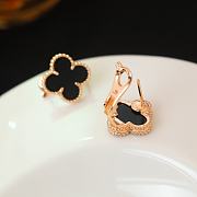 Fortok Van Cleef & Arpels Vintage Alhambra earrings Gold/ Rose Gold Black - 6