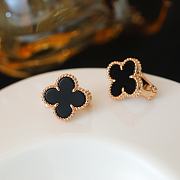 Fortok Van Cleef & Arpels Vintage Alhambra earrings Gold/ Rose Gold Black - 5