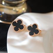 Fortok Van Cleef & Arpels Vintage Alhambra earrings Gold/ Rose Gold Black - 4