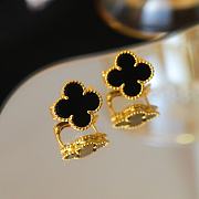 Fortok Van Cleef & Arpels Vintage Alhambra earrings Gold/ Rose Gold Black - 3