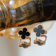 Fortok Van Cleef & Arpels Vintage Alhambra earrings Gold/ Rose Gold Black - 2