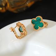 Fortok Van Cleef & Arpels Vintage Alhambra earrings Gold Green - 5