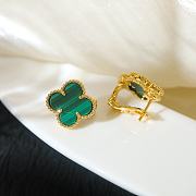 Fortok Van Cleef & Arpels Vintage Alhambra earrings Gold Green - 4