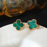 Fortok Van Cleef & Arpels Vintage Alhambra earrings Gold Green - 3