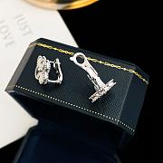 Fortok Van Cleef & Arpels Vintage Alhambra Silver earrings - 4