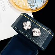 Fortok Van Cleef & Arpels Vintage Alhambra Silver earrings - 2