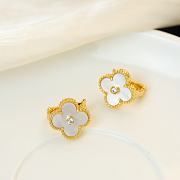 Fortok Van Cleef & Arpels Vintage Alhambra White Gold Earrings - 5