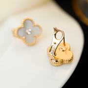Fortok Van Cleef & Arpels Vintage Alhambra White Gold Earrings - 2
