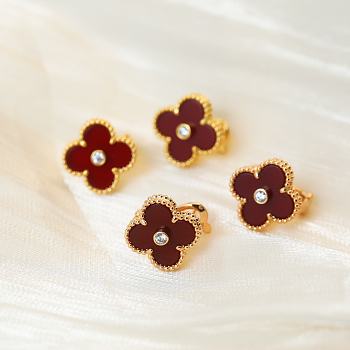 Fortok Van Cleef & Arpels Vintage Alhambra Red Gold/ Rose Gold Earrings