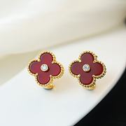 Fortok Van Cleef & Arpels Vintage Alhambra Red Gold/ Rose Gold Earrings - 5