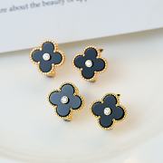 Fortok Van Cleef & Arpels Vintage Alhambra Black Gold/ Rose Gold Earrings - 1