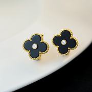 Fortok Van Cleef & Arpels Vintage Alhambra Black Gold/ Rose Gold Earrings - 6
