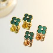 Fortok Van Cleef & Arpels Vintage Alhambra Green Gold/ Rose Gold Earrings - 1
