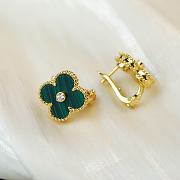 Fortok Van Cleef & Arpels Vintage Alhambra Green Gold/ Rose Gold Earrings - 6