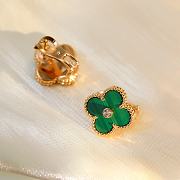Fortok Van Cleef & Arpels Vintage Alhambra Green Gold/ Rose Gold Earrings - 2