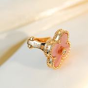 Fortok Van Cleef & Arpels Vintage Alhambra Pink Gold Earrings - 3