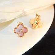Fortok Van Cleef & Arpels Vintage Alhambra Pink Gold Earrings - 4