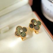 Fortok Van Cleef & Arpels Vintage Alhambra Grey Gold Earrings - 1