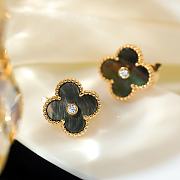 Fortok Van Cleef & Arpels Vintage Alhambra Grey Gold Earrings - 5