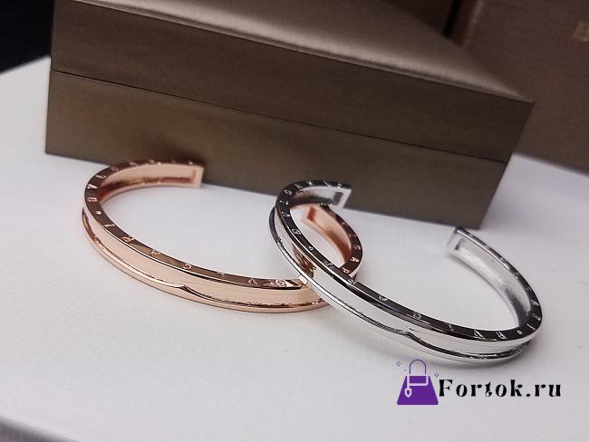 Fortok Bvlgari B.zero1 cuff bracelets Rose Gold/ White - 1
