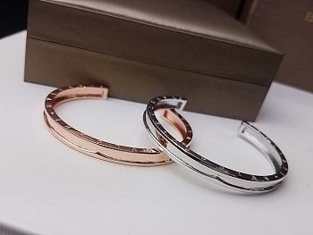 Fortok Bvlgari B.zero1 cuff bracelets Rose Gold/ White