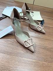 Fortok Valentino Garavani VLogo Signature slingback pumps nude patent leather 8cm - 4