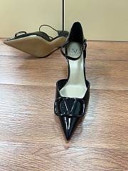 Fortok Valentino Garavani VLogo Signature slingback pumps Black patent leather 8cm - 2