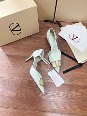 Fortok Valentino Garavani VLogo Signature slingback pumps White patent leather 8cm - 3