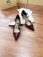 Fortok Valentino Garavani VLogo Signature slingback pumps Burgundy patent leather 8cm - 1