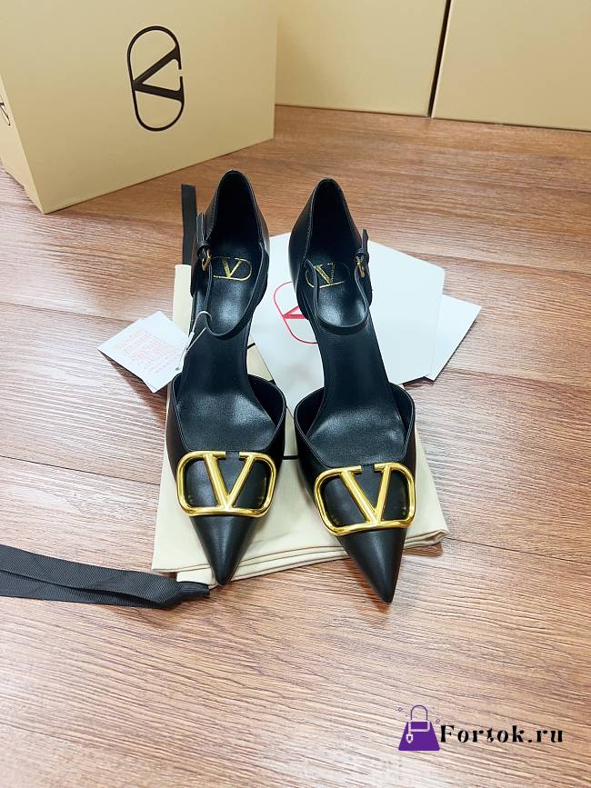 Fortok Fortok Valentino Garavani VLogo Signature slingback pumps Black 8cm - 1