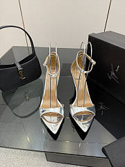 Fortok Giuseppe Zanotti Shiny Silver Heels sandals 9cm - 1