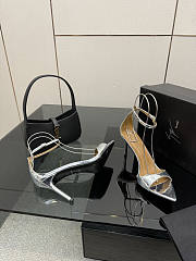 Fortok Giuseppe Zanotti Shiny Silver Heels sandals 9cm - 6