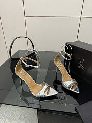 Fortok Giuseppe Zanotti Shiny Silver Heels sandals 9cm - 5