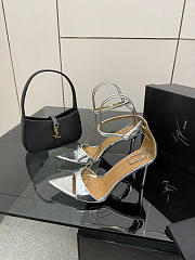 Fortok Giuseppe Zanotti Shiny Silver Heels sandals 9cm - 4
