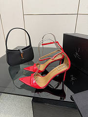 Fortok Giuseppe Zanotti Shiny Red Heels sandals 9cm - 2