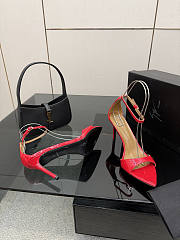 Fortok Giuseppe Zanotti Shiny Red Heels sandals 9cm - 4