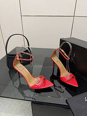 Fortok Giuseppe Zanotti Shiny Red Heels sandals 9cm - 6