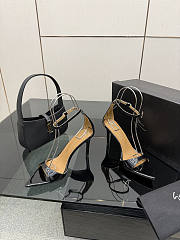 Fortok Giuseppe Zanotti Shiny Black Heels sandals 9cm  - 5