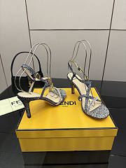 Fortok Fendi high-heeled sandals polka dot pattern 8.5cm - 6