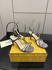 Fortok Fendi high-heeled sandals polka dot pattern 8.5cm - 5