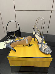 Fortok Fendi high-heeled sandals polka dot pattern 8.5cm - 3