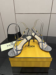 Fortok Fendi high-heeled sandals polka dot pattern 8.5cm - 2