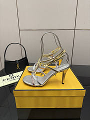 Fortok Fendi high-heeled sandals Silver 8.5cm - 6